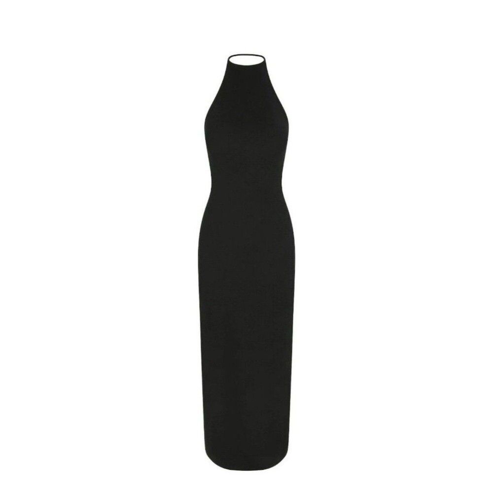 Skims Cloud Maxi Dress Onyx